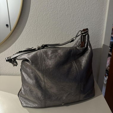 ledertasche silber vintage