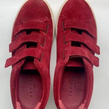 Sandro burgundy trainers 