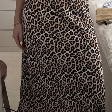 Gonna lunga con stampa leopardo H&M