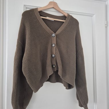 Cardigan vert kaki Mango en maille, taille S
