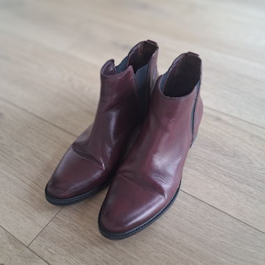 Bottines Chelsea bordeaux