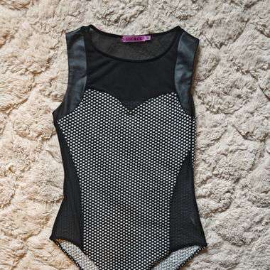 body à pois blanc et noir 