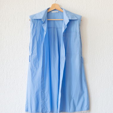 Light Blue Sleeveless Dress/Vest with Tassels