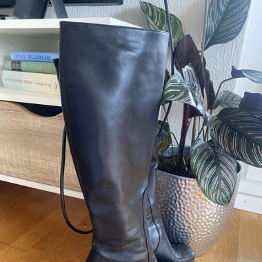 Black platform boots