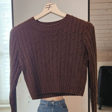 Brauner cropped Pullover von H&M (S)