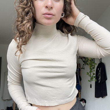 rückenfreies langarm shirt