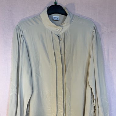 Bluse Seide vintage Greige