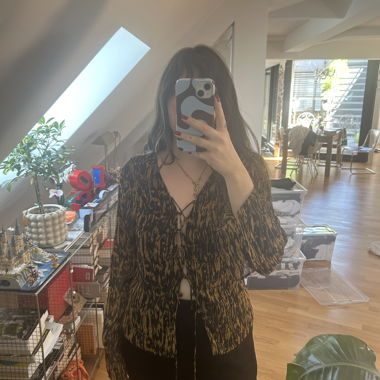 Chemisier à motifs avec détails de lacets M