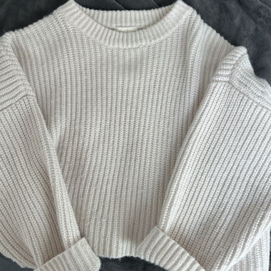 Pull en maille blanc 