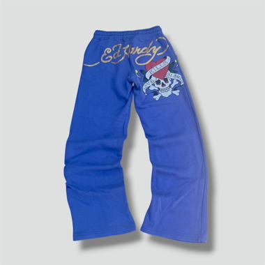 Ed Hardy purple wide leg sweatpants