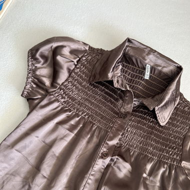 Y2K brown shirt size S 
