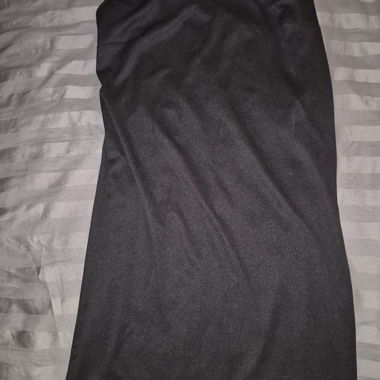 Black spaghetti-strap dress