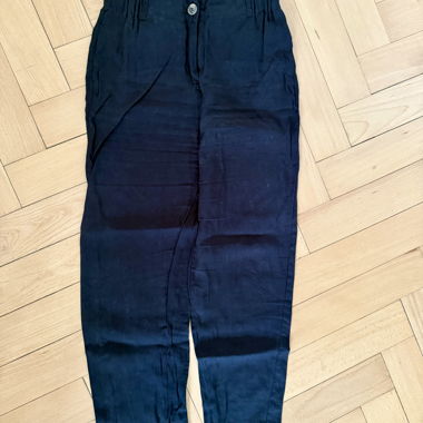 Black fabric trousers