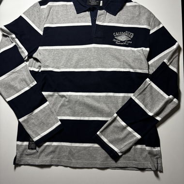 Striped long-sleeve polo shirt Reserved M
