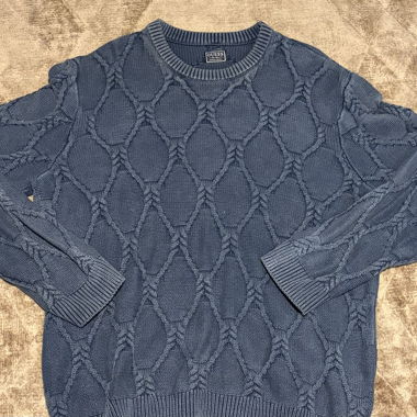 GUESS Blue Cable Knit Sweater
