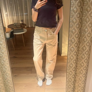 jeans baggy beige