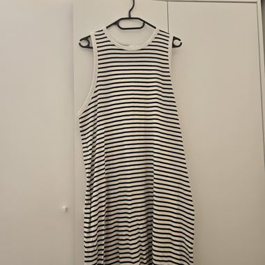 Robe maxi sans manches rayée H&M