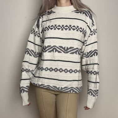 Vintage Patterned knit sweater