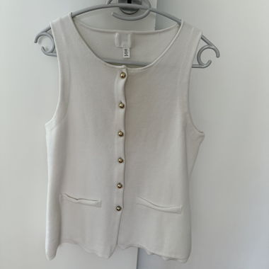 Gilet di maglia bianco