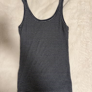 Hollister Gestreiftes Tank Top – Navy/Weiss / Grösse S