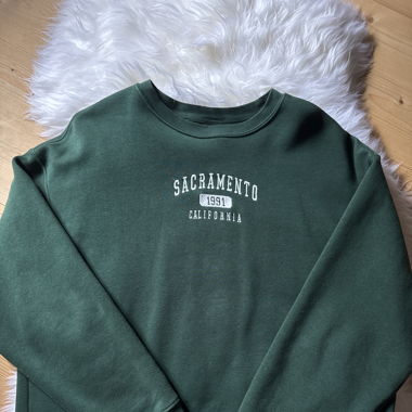 dark green sweater 