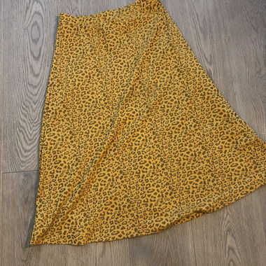 Yellow Leopard-Print Skirt