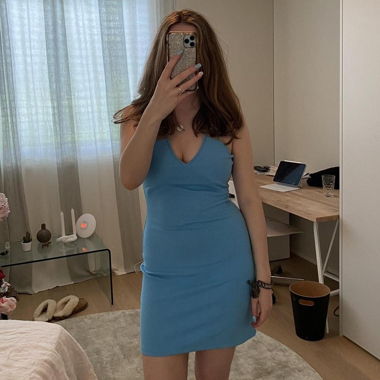 Mango blue dress