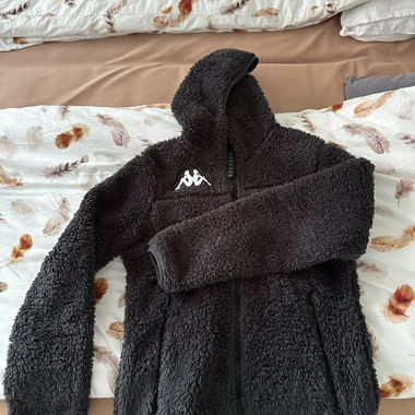 Kappa Fleecejacke mit Kapuze schwarz