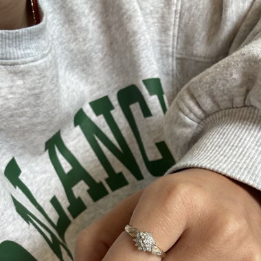 9k gold diamond ring