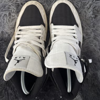 White and black sneakers