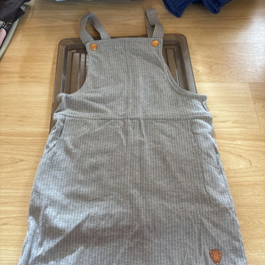Grey slip dress with straps