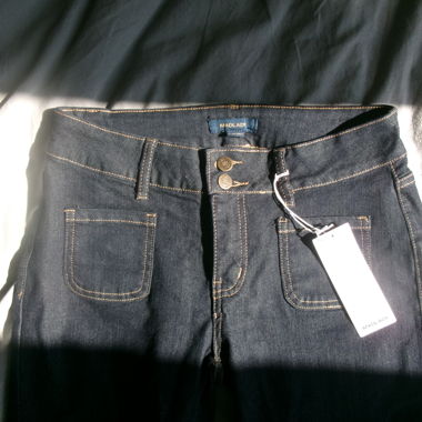 Dark blue denim jeans