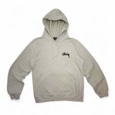 Felpa con cappuccio Stussy color crema