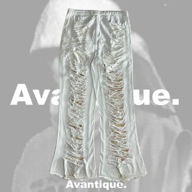 Vintage Y2K Japanese Archive Ripped Flared Pants 