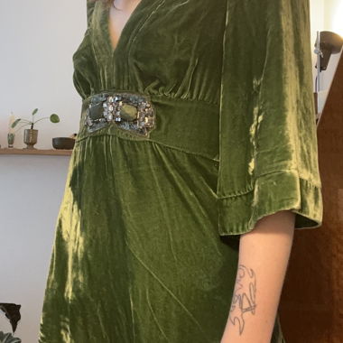 RESERVED Green Velvet Dress by LIU·JO Vintage