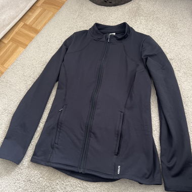 Black sports jacket with zipper