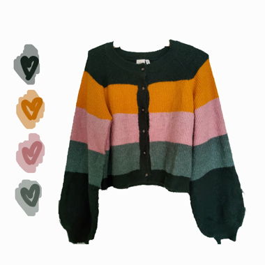 SÜSSER MEHRFARBIGER CARDIGAN