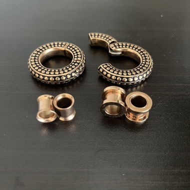 Ohrpiercing Tunnel Set 9mm roségold
