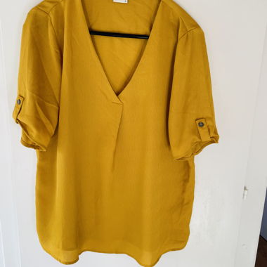 Blouse/Shirt, Mustard Yellow
