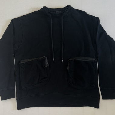 Black Mennance Sweater with Pockets