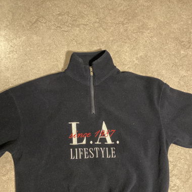 fleece sweater navy blue