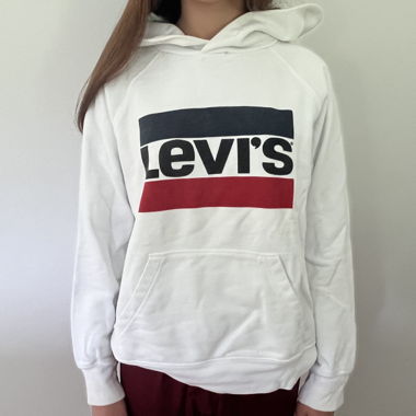 Sweat à capuche Levi's blanc