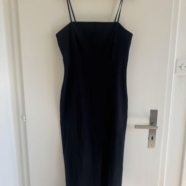 black midi sheath dress