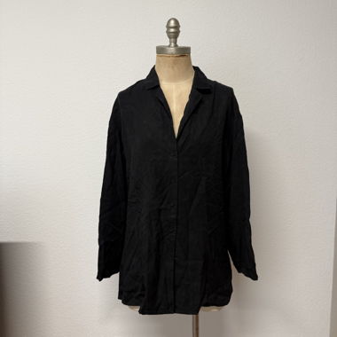 COS black long-sleeve blouse size 38