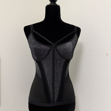 Bustier nero paillettato