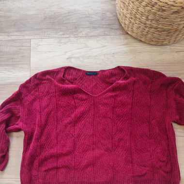 Pull oversize tu rouge