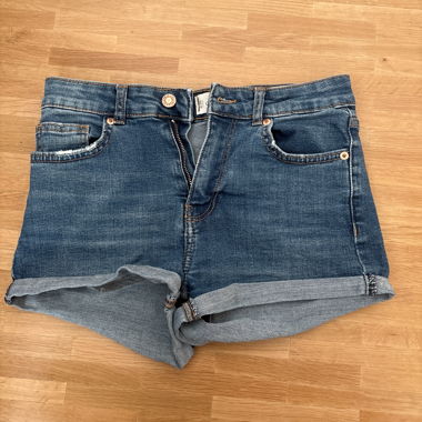 Short in denim blu