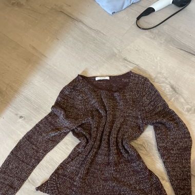 vintage pullover dunkelrot silber
