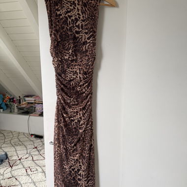 PULL&BEAR Maxikleid mit Animalprint, Grösse S
