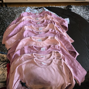 Set of Pink Baby Bodys